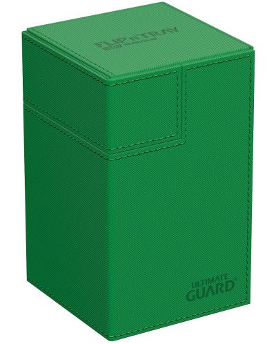 Kutija za kartice Ultimate Guard Flip`n`Tray 100+ XenoSkin - Monocolor Green (100+ kom.) - 1